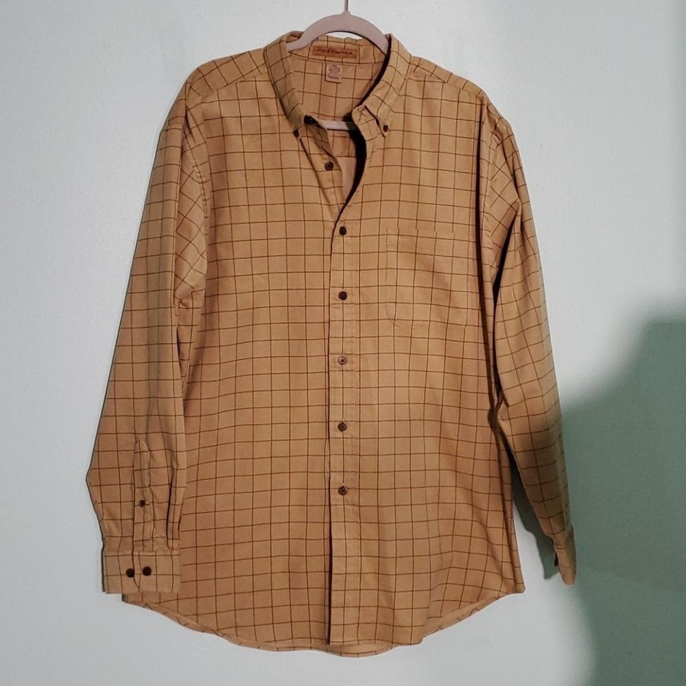 R&R Outdoors XXL Long Sleeve Tan Corduroy button-down shirt (Like-New Condition)